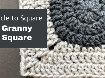 Transform a Circle to a Square FAST & EASY | Crochet Granny Square Pattern & Tutorial