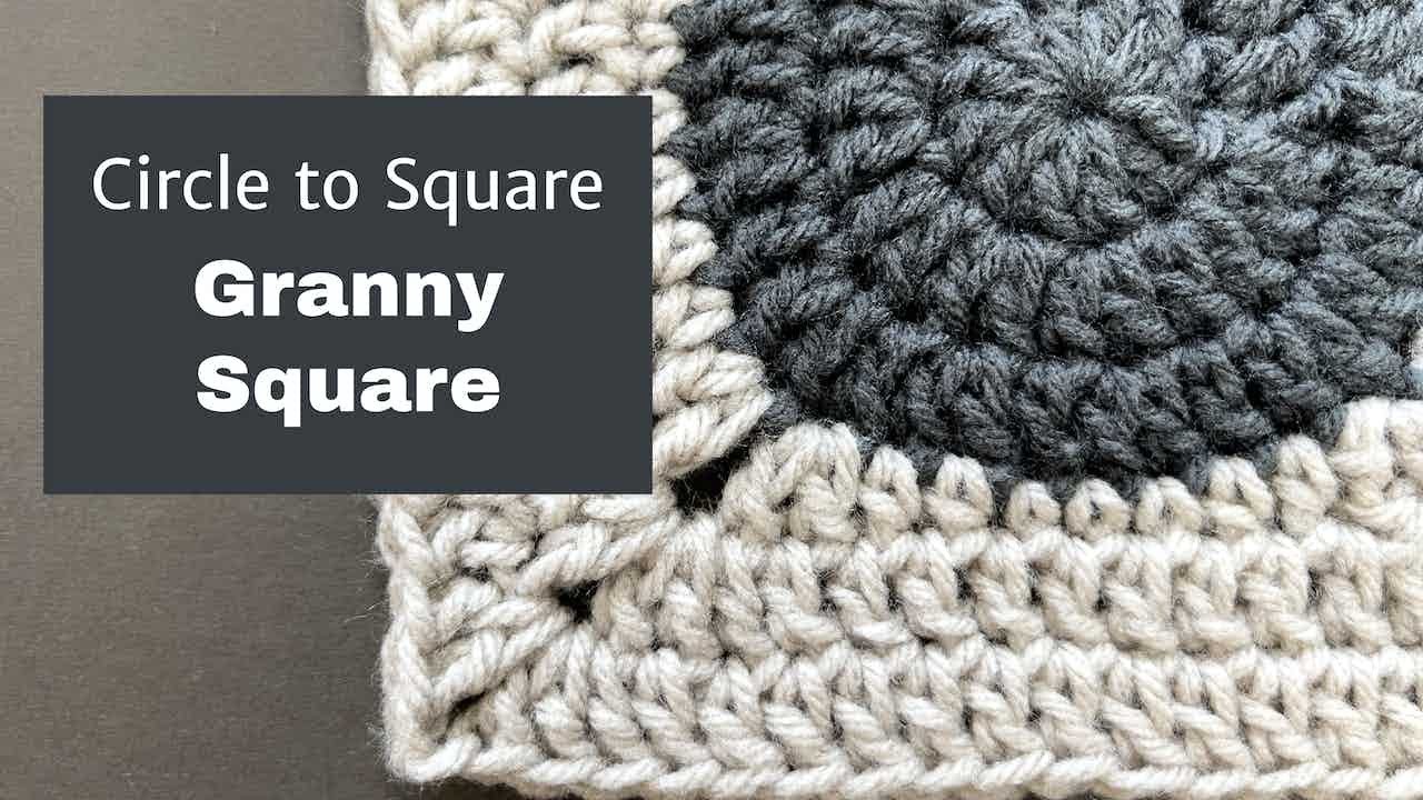 Transform a Circle to a Square FAST & EASY | Crochet Granny Square Pattern & Tutorial