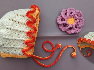 TUTORIAL TOPI RAJUT BAYI | pretty crochet hat