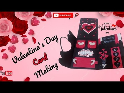 Valentine's day card making |Anjuseasycreations | card making | 5u | craft