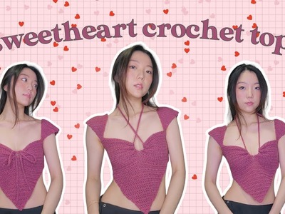 Valentine's day crochet top tutorial | easy crochet top tutorial