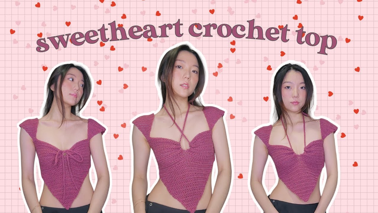 Valentine's day crochet top tutorial | easy crochet top tutorial