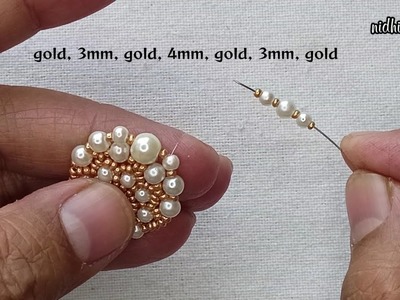 Wedding Special Pearl Jewelry Set.Step-by-step.Pendant.Earrings.Aretes Tutorial diy