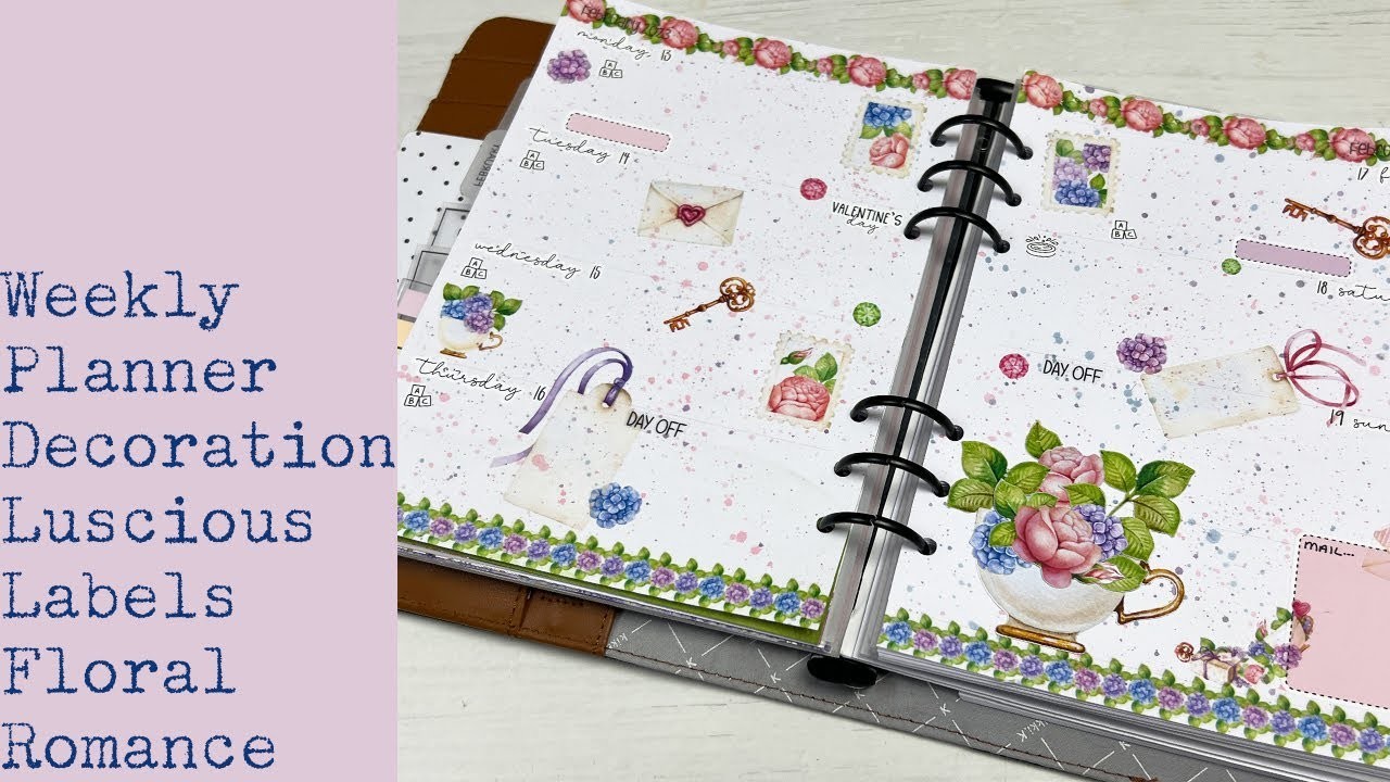 Weekly Planner Decoration - Luscious Labels Floral Romance