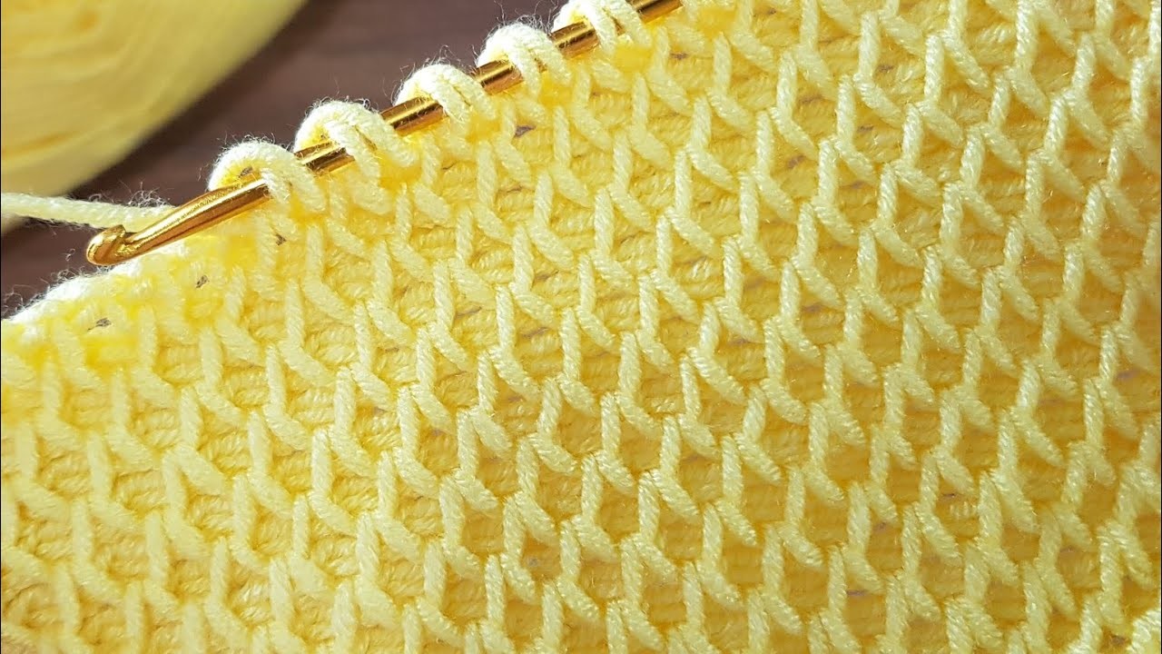 Wonderful!????????very easy tunisian knitting pattern for beginners. #crochet