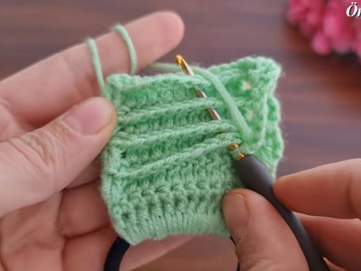 Wow! Super idea???? How to make eye catching crochet hair band ✔Süper fikir göz alıcı tığ işi saç bandı