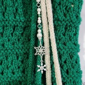 Hand knitted oversized jade bag fully lined