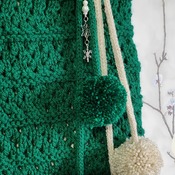 Hand knitted oversized jade bag fully lined