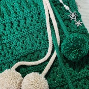 Hand knitted oversized jade bag fully lined