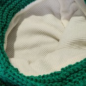 Hand knitted oversized jade bag fully lined