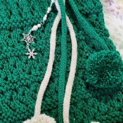 Hand knitted oversized jade bag fully lined