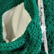 Hand knitted oversized jade bag fully lined