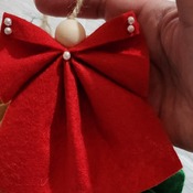 Handmade felt christmas hanging rustic angels