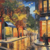 Street Corner Cross Stitch Pattern