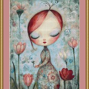 Among The Flowers Cross Stitch Pattern