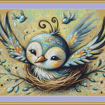 Baby Bird Cross Stitch Pattern