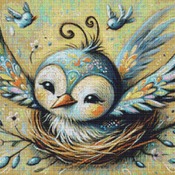 Baby Bird Cross Stitch Pattern