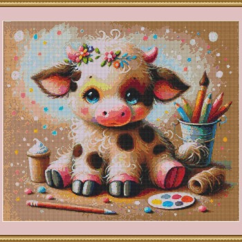 Baby Cow Cross Stitch Pattern