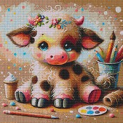 Baby Cow Cross Stitch Pattern