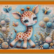 Baby Giraffe Cross Stitch Pattern