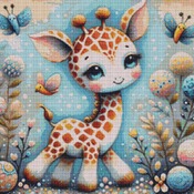 Baby Giraffe Cross Stitch Pattern