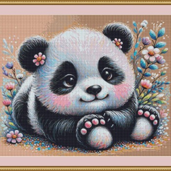 Baby Panda Cross Stitch Pattern