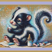 Baby Skunk Cross Stitch Pattern