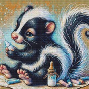 Baby Skunk Cross Stitch Pattern