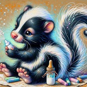 Baby Skunk Cross Stitch Pattern