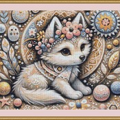 Baby Wolf Cross Stitch Pattern