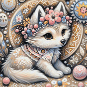 Baby Wolf Cross Stitch Pattern