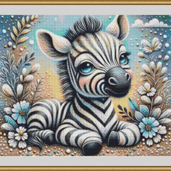 Baby Zebra Cross Stitch Pattern