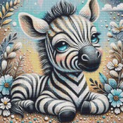 Baby Zebra Cross Stitch Pattern