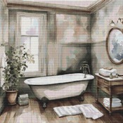 Bathtub Cross Stitch Pattern