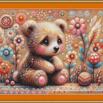 Bear Cub Cross Stitch Pattern