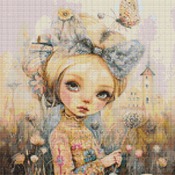 Beautiful Little Girl Cross Stitch Pattern