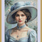 Beautiful Victorian Lady Cross Stitch Pattern