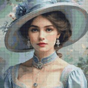 Beautiful Victorian Lady Cross Stitch Pattern