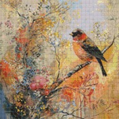 Bird Of A Branch Cross Stitch Pattern