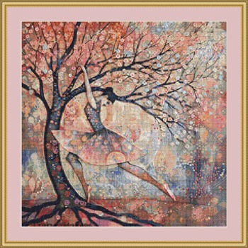 Blossom Ballerina Cross Stitch Pattern