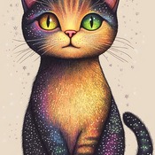 Bright Cat Cross Stitch Pattern