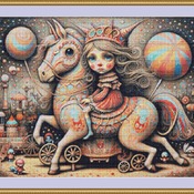 Carousel Horse Cross Stitch Pattern