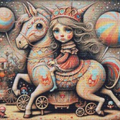 Carousel Horse Cross Stitch Pattern