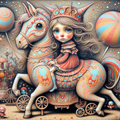 Carousel Horse Cross Stitch Pattern