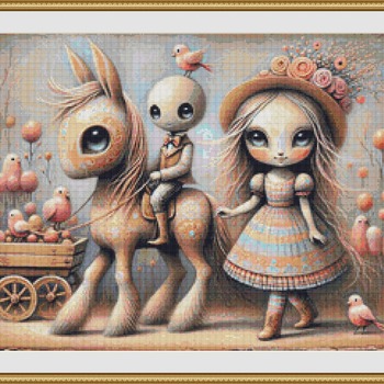 Charming Scene Cross Stitch Pattern