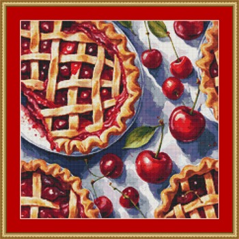 Cherry Pies Cross Stitch Pattern