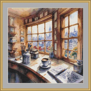 Coffee In The Studio 1 Cross Stitch Pattern