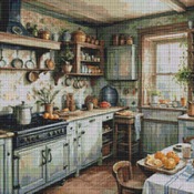 Cozy Kitchen Cross Stitch Pattern