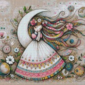 Crescent Moon Cross Stitch Pattern