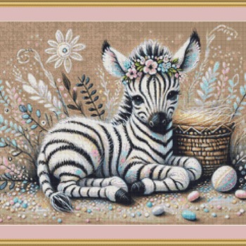 Cute Zebra Cross Stitch Pattern